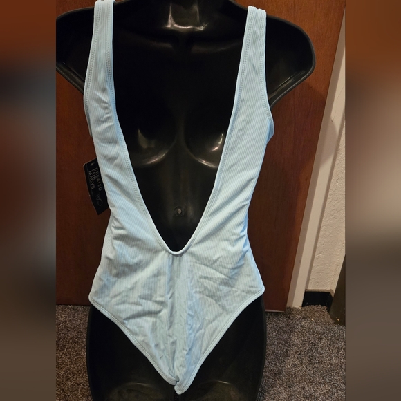 California Waves baby blue swimsuit szM NWT - Picture 3 of 7